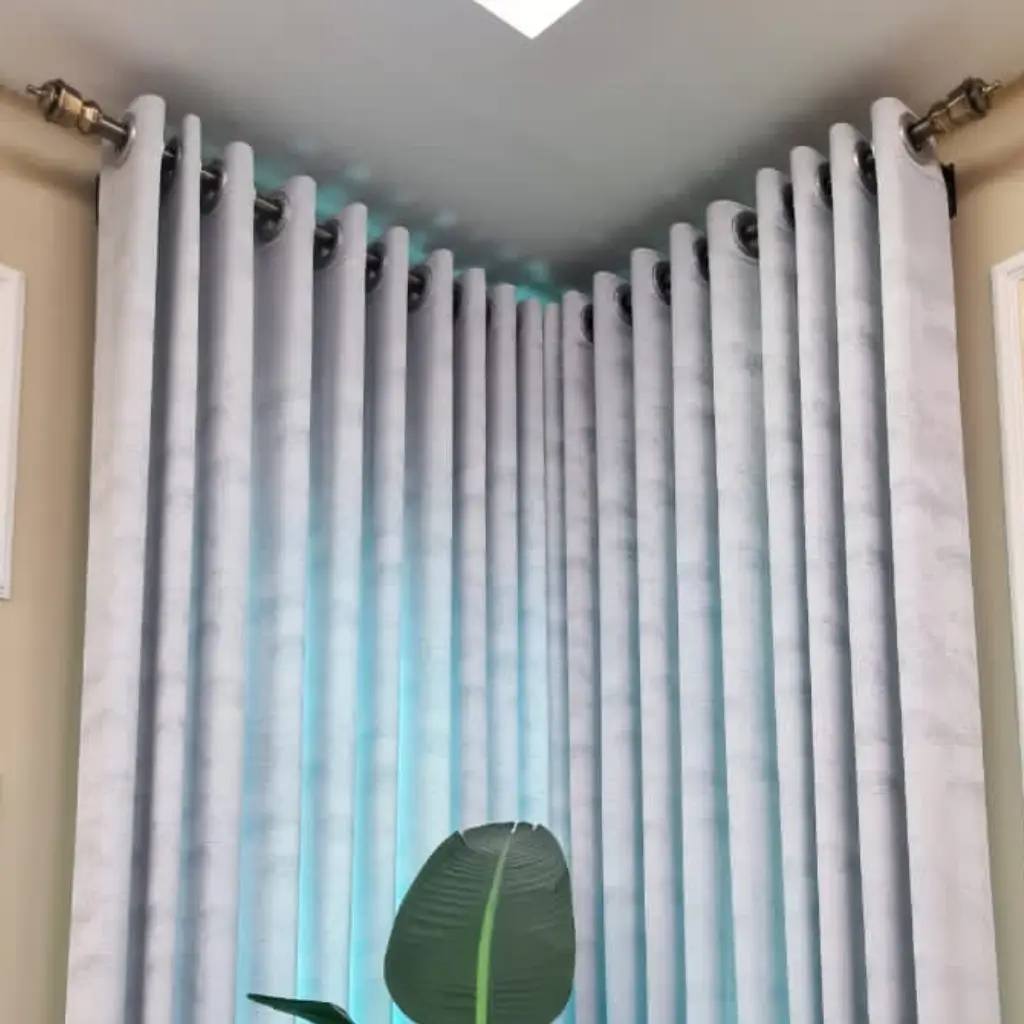 Silent Doso curtain track installed in Penang condo living room
