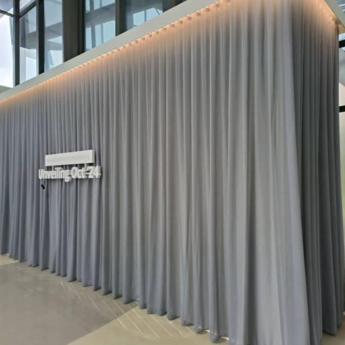 Bendable curve curtain track for bay window installation Malaysia